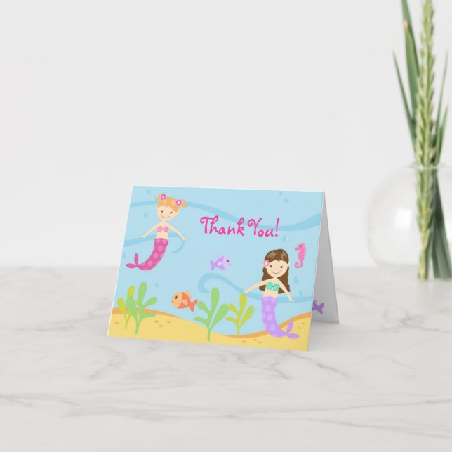 Tarjetas de agradecimiento dobladas para cumpleaño (Anverso)