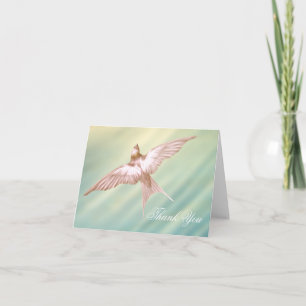 Tarjetas de agradecimiento elegantes de paloma par