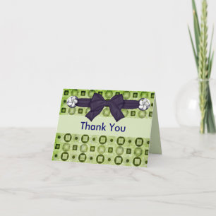 Tarjetas de agradecimiento elegantes en verde y az