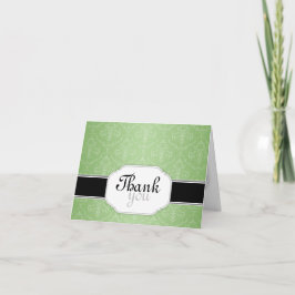 Tarjetas de agradecimiento elegantes modernas verd
