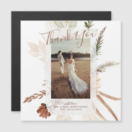 Tarjetas de agradecimiento elegantes rústicas boho