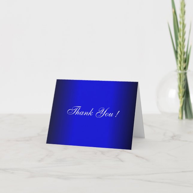Tarjetas de agradecimiento en blanco para bodas az (Anverso)