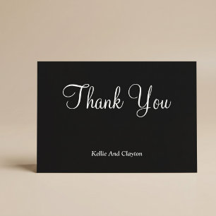 Tarjetas de agradecimiento en blanco y negro