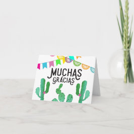 Tarjetas de agradecimiento Fiesta-themed Muchas Gr