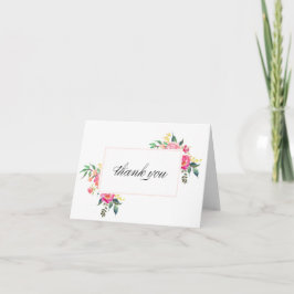 Tarjetas de agradecimiento florales bohemias