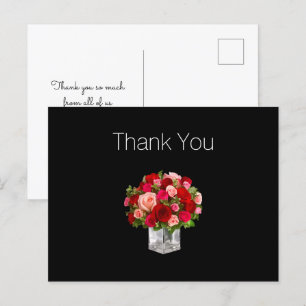 Tarjetas de agradecimiento florales para empresas