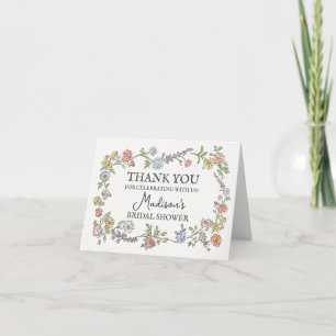 Tarjetas de agradecimiento florales pastel para fi