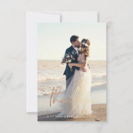 Tarjetas de agradecimiento fotográficas modernas e
