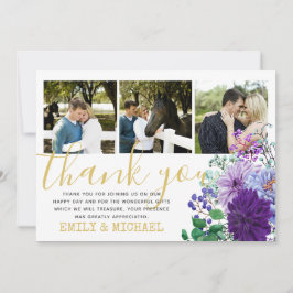 Tarjetas de agradecimiento fotográficas rústicas F