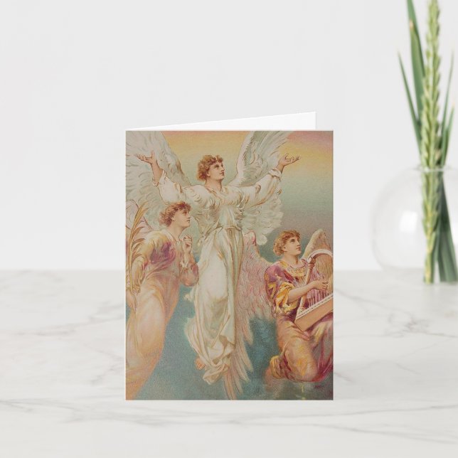 Tarjetas de agradecimiento funerales | Ángeles que (Anverso)
