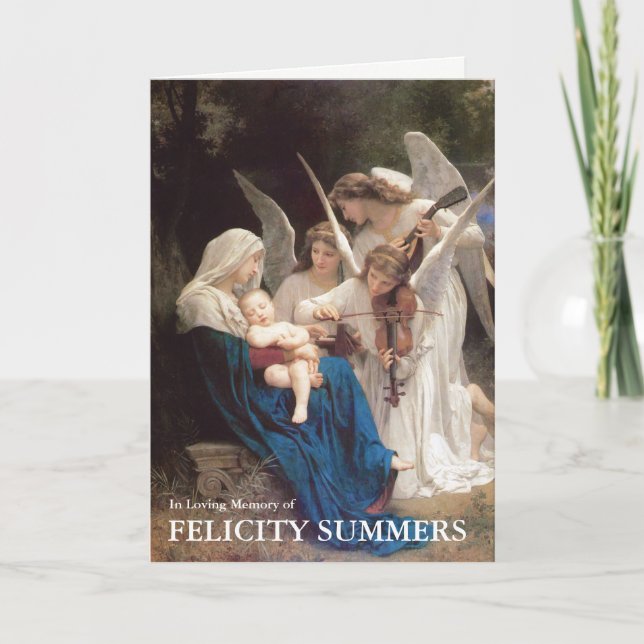 Tarjetas de agradecimiento funerales | Canción de  (Anverso)