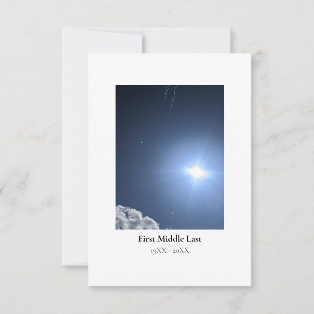 Tarjetas de agradecimiento funerales con foto Pers (Anverso)