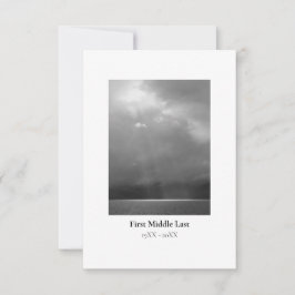Tarjetas de agradecimiento funerales con foto Pers