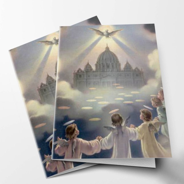Tarjetas de agradecimiento funerales | Creo en el  (I believe in the Holy Spirit Condolence Bereavement Sympathy Thank You Card)