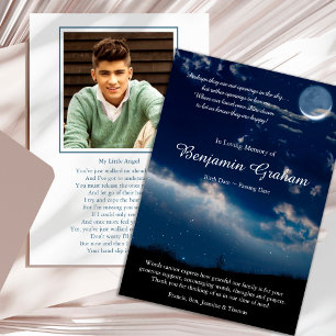 Tarjetas de agradecimiento funerales   Estrellas c