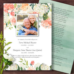 Tarjetas de agradecimiento funerales   Floral Mead