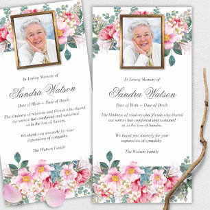 Tarjetas de agradecimiento funerales   Jardín frag