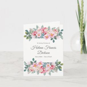 Tarjetas de agradecimiento funerales   Jardín frag