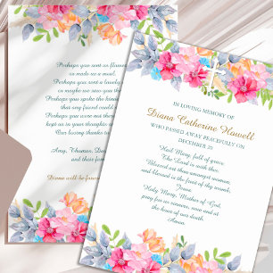 Tarjetas de agradecimiento funerales   Jardín Rúst