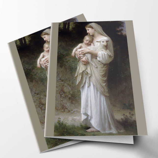 Tarjetas de agradecimiento funerales | L'Inocencia (L'Innocence Virgin Mary Condolence Sympathy Bereavement Funeral Thank You Card)