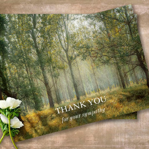 Tarjetas de agradecimiento funerales   Luz foresta