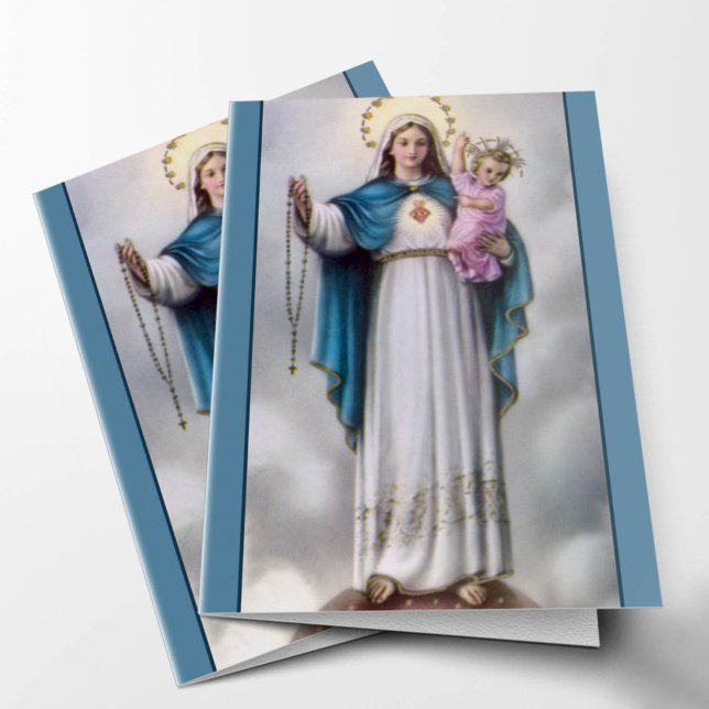 Tarjetas de agradecimiento funerales | Mary 12 est (Mary 12 Stars Memorial Sympathy Funeral Thank You Card)