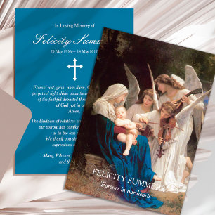 Tarjetas de agradecimiento funerales   Mary Song o