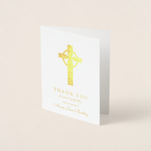 Tarjetas de agradecimiento funerales   Relieve met