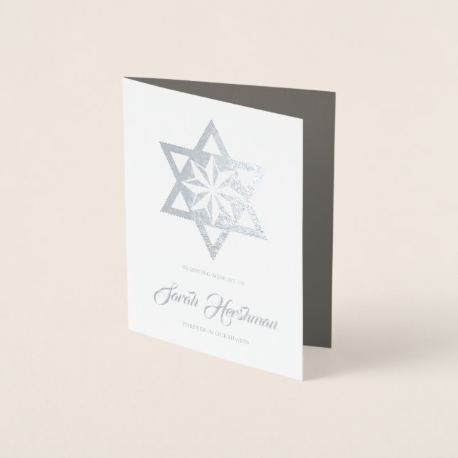Tarjetas de agradecimiento funerales | Relieve met (Anverso)