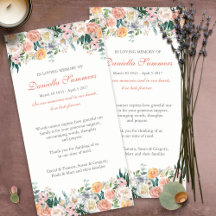 Tarjetas de agradecimiento funerales | Rosas acuar