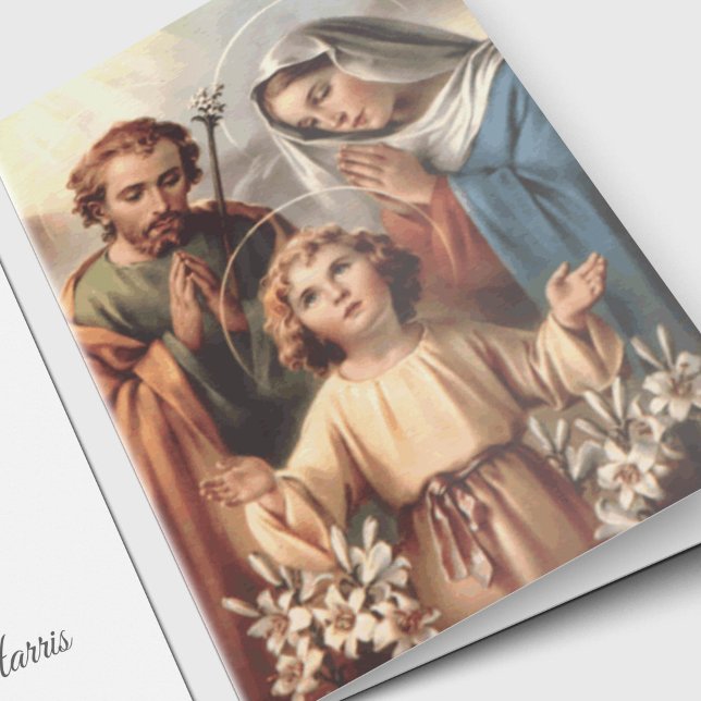 Tarjetas de agradecimiento funerales | Sagrada Fam (Holy Family Condolence Sympathy Bereavement Funeral Thank You Card)