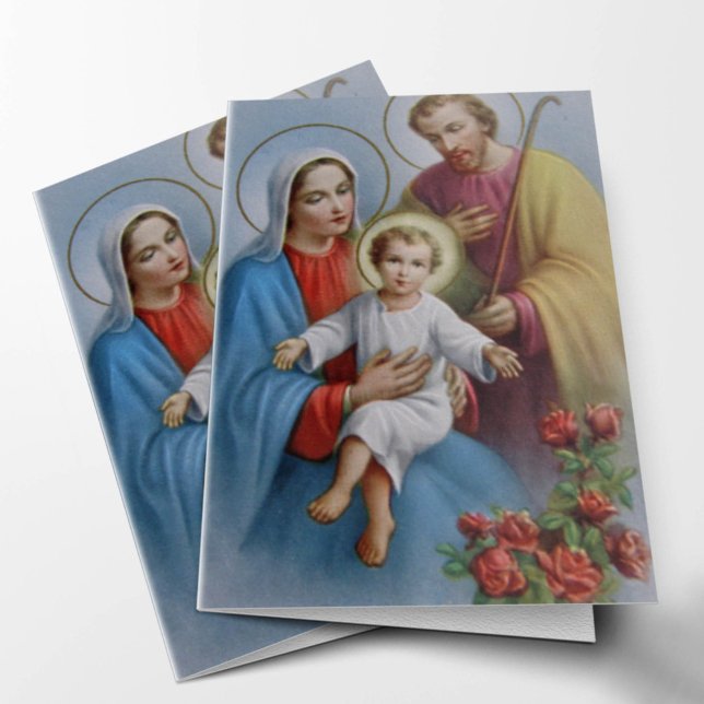 Tarjetas de agradecimiento funerales | Sagrada Fam (Holy Family Sympathy Bereavement Funeral Thank You Card)