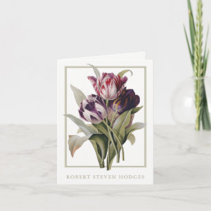 Tarjetas de agradecimiento funerales   Tulipanes b
