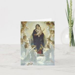 Tarjetas de agradecimiento funerales   Virgen y án