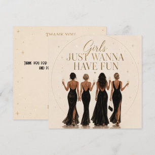 Tarjetas de agradecimiento Girls Just Wanna Have F