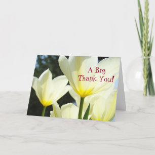 Tarjetas de agradecimiento grandes! Flores de tuli
