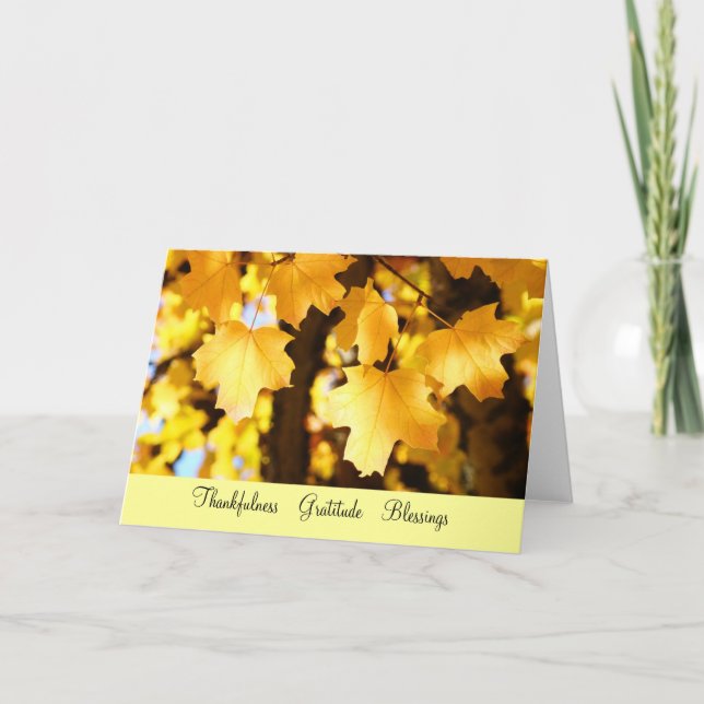 Tarjetas de agradecimiento gratitud bendiciones (Anverso)