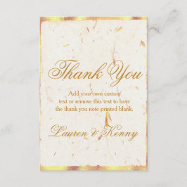Tarjetas de agradecimiento Hojas Doradas