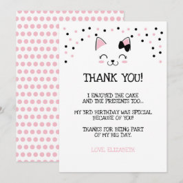 Tarjetas de agradecimiento Kitty Cat