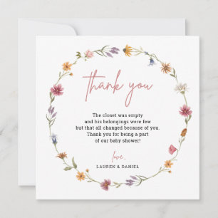 Tarjetas de agradecimiento Little Wildflower Is On