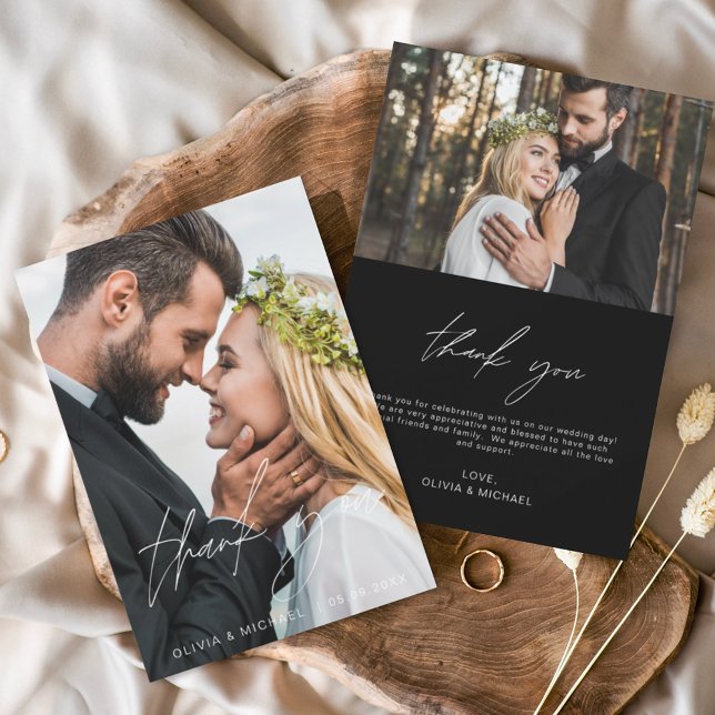 Tarjetas de agradecimiento Minimalistas para Bodas (Subido por el creador)