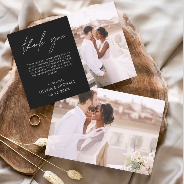 Tarjetas de agradecimiento Minimalistas para Bodas (Subido por el creador)