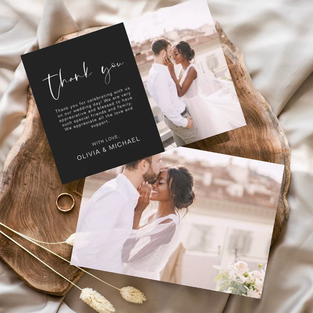 Tarjetas de agradecimiento Minimalistas para Bodas (Subido por el creador)
