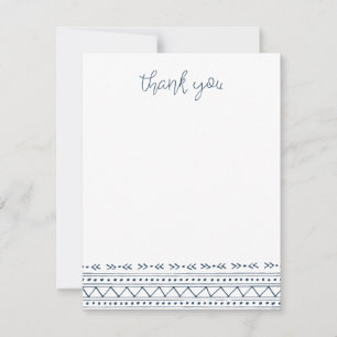 Tarjetas de agradecimiento modernas boho lago azul