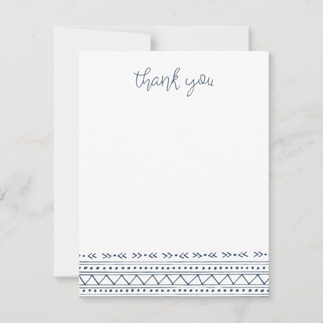 Tarjetas de agradecimiento modernas boho lago azul (Anverso)