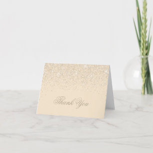 Tarjetas de agradecimiento modernas con brillo de