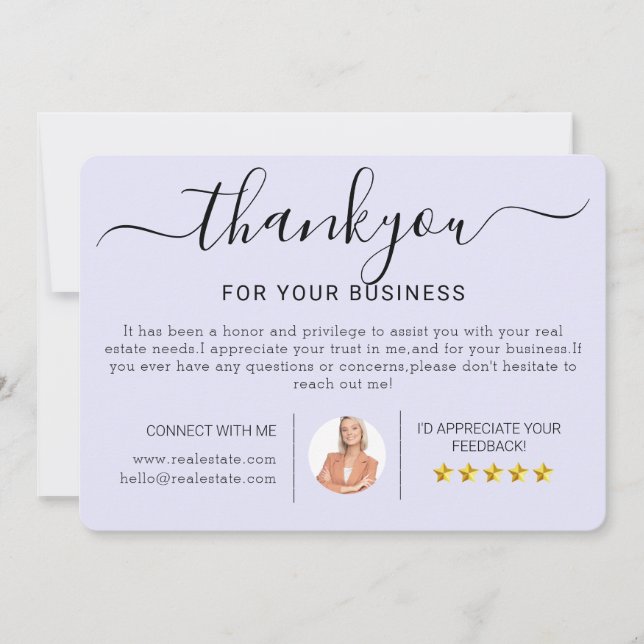 Tarjetas de agradecimiento modernas para inaugurac (Anverso)