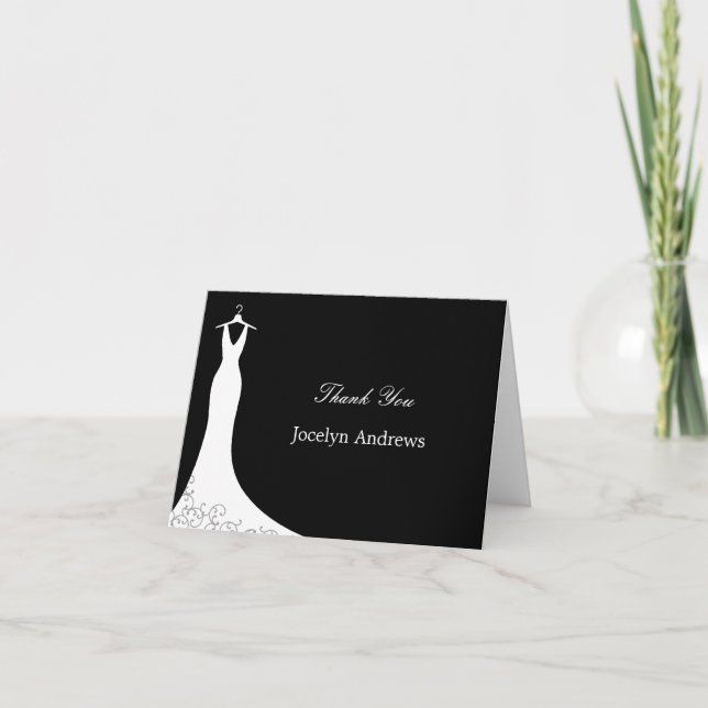 Tarjetas de agradecimiento (negro) (Anverso)