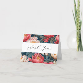 Tarjetas de agradecimiento orientales de peonías r