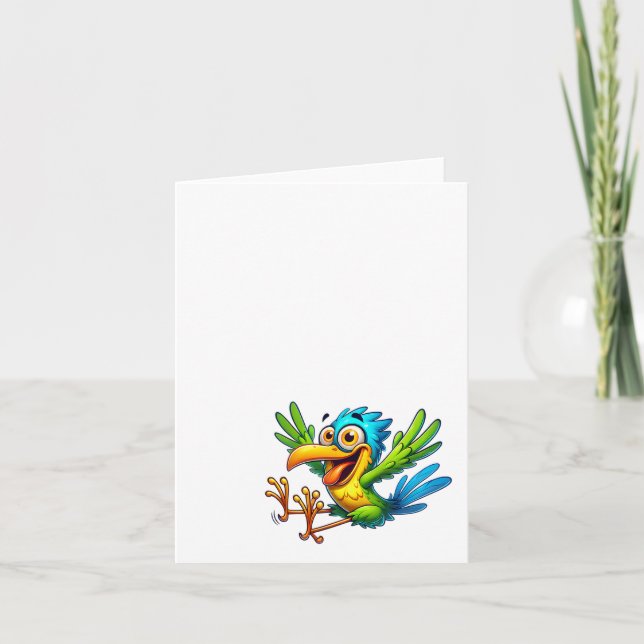 Tarjetas de agradecimiento Pájaro Loco Divertido # (Anverso)